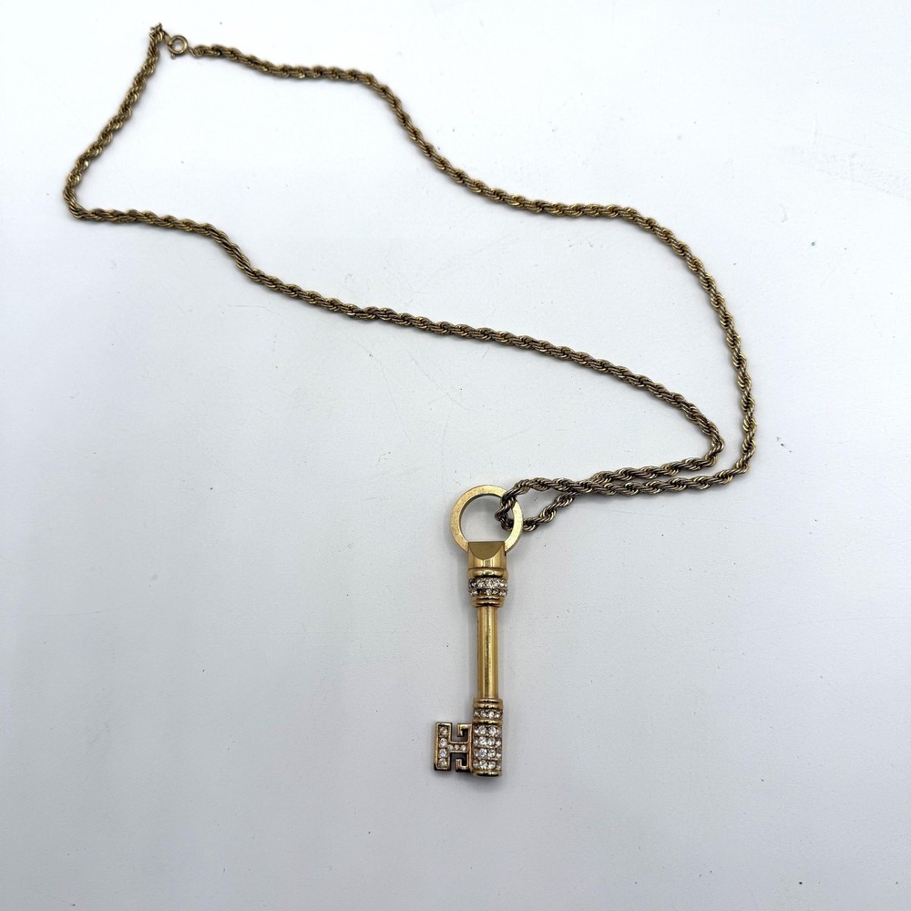 Swarovski Skeleton Key Statement Pendant Necklace